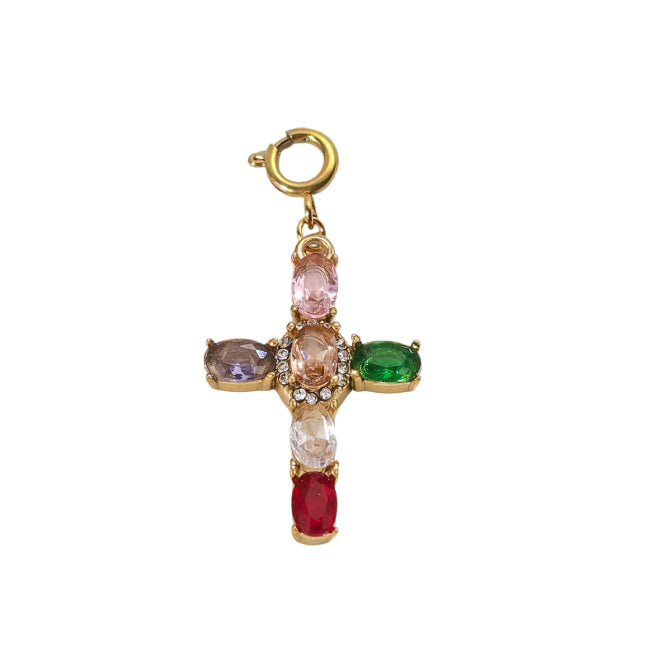 Mystic Rainbow Cross Charm